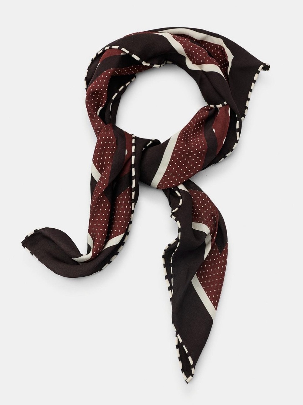 Zara Brown Polka Dot Print Scarf. Brand new!